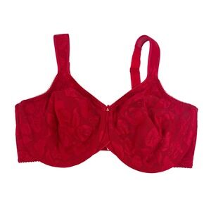 Wacoal Awareness Underwire Bra 85567 Red Floral Lace‎ Lightly Lined 40DD Womens